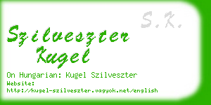 szilveszter kugel business card